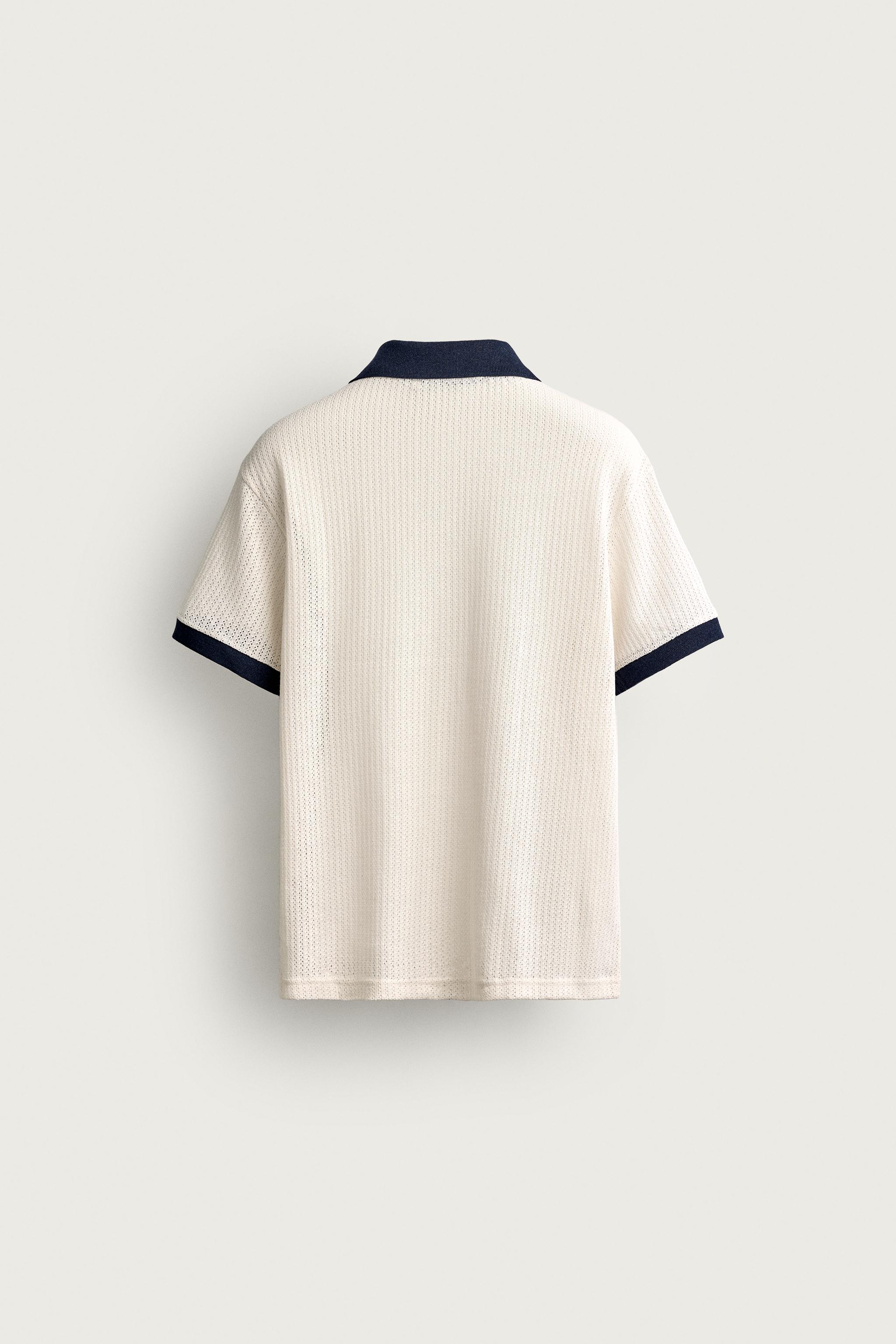 REGULAR FIT OPEN-KNIT POLO
